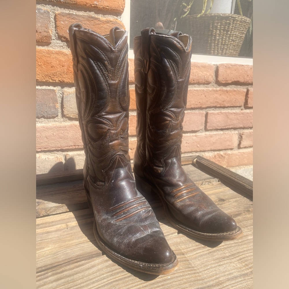 Vintage Rodeo Cowboy Boots 7D (Women’s 8.5)- USA Made Leather Western Boots